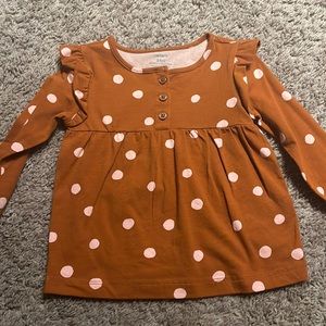 24 mo long sleeve polka dot shirt